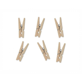 Houten Mini Knijpertjes Bruin (24st) 