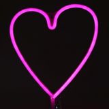 Neon LED Lamp Hart Roze