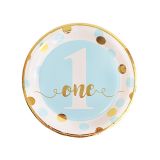 Bordjes One Blauw/Goud 