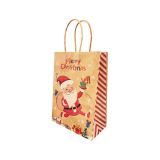 Cadeautasjes Kerstman Bruin (6st)