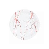 Kartonnen Bordjes Marble Roségoud 18cm (20st)
