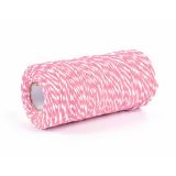 Bindtouw Katoen Roze/Wit (100m)
