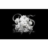 Decoratie Roos Zilver