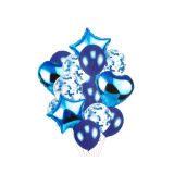 Ballonnentros Set Blauw (14st)