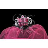 Diadeem Bride Sluier Fuchsia