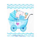 Plastic Tafelkleed Babywagen Blauw (108x180cm)