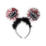 Diadeem 'Happy Birthday' Rood