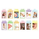 DIY 12 Maanden Foto Slinger Gekleurd 