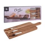 Kaasplank met 3 messen Excellent Houseware (4dlg) 