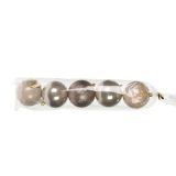 Kerstballen Champagne 80mm (5st)
