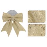 Kerstdeco Strik XL Goud - 29 cm 