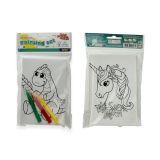 Schilderset met stiften Dino & Unicorn (5dlg)