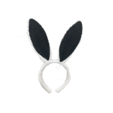 Diadeem Konijnenoren Zwart 