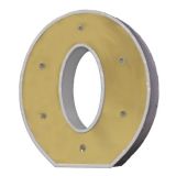 Letterlamp 'O' Metallic Goud