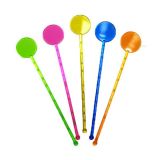 Plastic Ronde Roerstaafjes Gekleurd - 12st