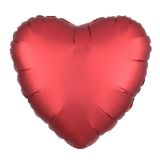 Folieballon Hart Matte Rood 