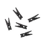 Houten Mini Knijpers Zwart - 24 stuks 