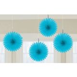 Mini Waaier Blauw 4st