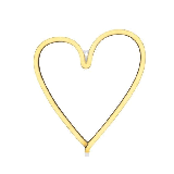 Neon LED Lamp Hart Geel