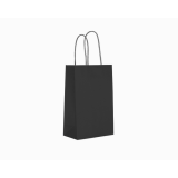 Papieren Mini Tasjes Zwart (10st)