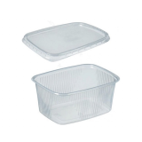 Saladebakjes Rechthoek met deksel 250cc (100st)