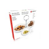 Alpina Serveerschaal Keramiek 3-vaks (20x16cm)