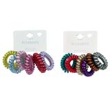 Haarelastiekjes Spiraal div. kleuren (6st)