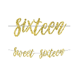 Glitter Slinger Sweet Sixteen Goud 