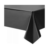 Plastic Tafelkleed Mat Zwart - 137x274cm 