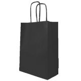 Papieren Cadeautasje Zwart - 8x21cm - 10 stuks