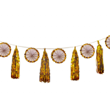 Tassel & Waaier Slinger Wit/Goud 