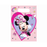 Uitdeelzakjes Minnie Mouse met kleurrijke print, verpakt per 6 stuks
