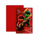 Uitnodiging Lego Ninjago (6st)