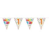 Vlaggenlijn Dots 1 Jaar 10m