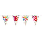 Vlaggenlijn Dots 18 Jaar 10m