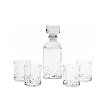 Whiskey Karaf Set met 4 glazen 