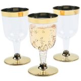 Wijnglazen Metallic Goud (4st) 