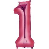 HELIUM Fballon 1 Roze XL (alleen afhalen)