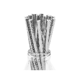 Rietjes Metallic Zilver (12st)