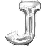 Folie Ballon J Zilver 40cm