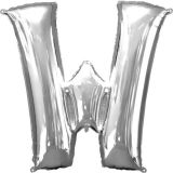 Folie Ballon W Zilver 40cm