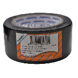 Rol zwarte ducttape van Verlofix met een lengte van 25 meter en breedte van 50mm, ideaal voor klussen en hobbyprojecten. van 50mm breed.